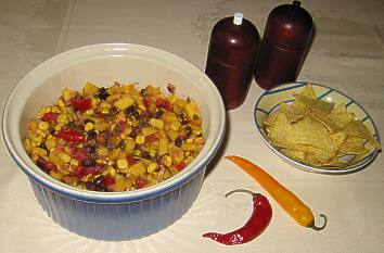 Mango Black Bean Salsa f&uuml;r Fajitas